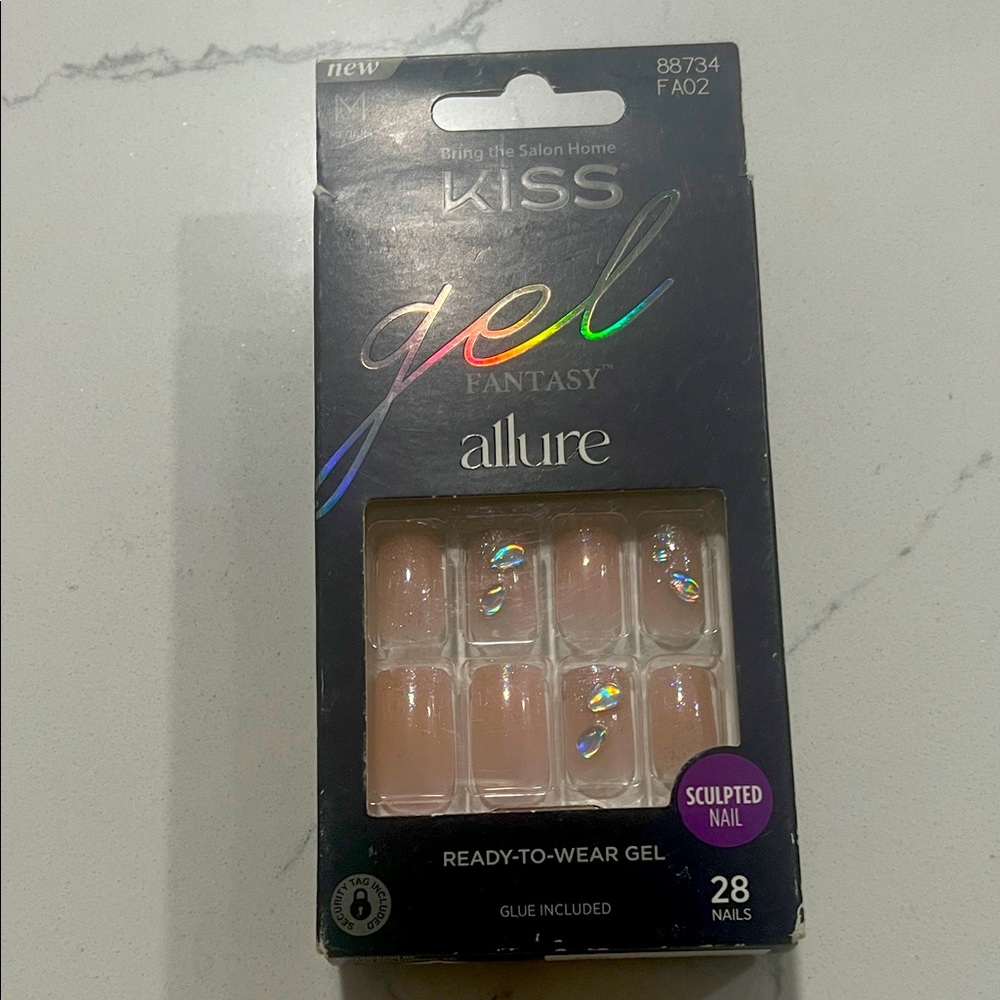 Kiss Gel Fantasy Allure Nude with Holographic Accents